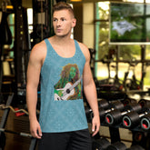 Flower Crown King Men's Tank Top on a clothing mannequin.